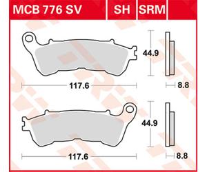 TRW Pastiglie Freno Organiche MCB 776
