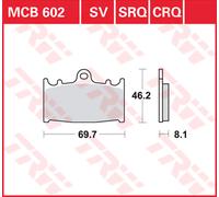 TRW Pastiglie Freno Sinter. Con Abe MCB 602 SV - LUCAS