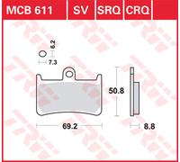 TRW Pastiglie Freno Sinter. Con Abe MCB 611 SV - LUCAS