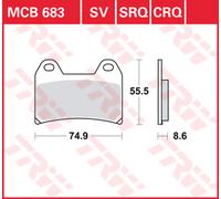 TRW Pastiglie Freno Sinter. Con Abe MCB 683 SV - LUCAS