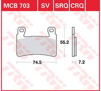 TRW Pastiglie Freno Sinter. Con Abe MCB 703 SV - LUCAS