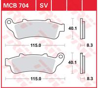 TRW Pastiglie Freno Sinter. Con Abe MCB 704 SV - LUCAS