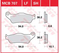 TRW Pastiglie Freno Sinter. Con Abe MCB 707 SH - LUCAS