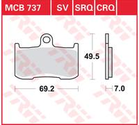 TRW Pastiglie Freno Sinter. Con Abe MCB 737 SV