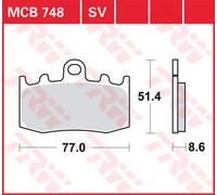TRW Pastiglie Freno Sinter. Con Abe MCB 748 SV