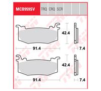 TRW Pastiglie Freno Sinter. Con Abe MCB 959 SV