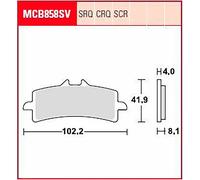 Trw Pastiglie Freno Sinterizzate Race Longlife Mcb858scr