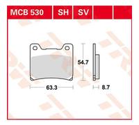 Trw Plaquettes De Frein Arrière Frittées Performance Yamaha Bt 1100 Bulldog 03