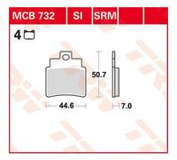 Trw Plaquettes De Frein Arrière Organiques Allround Standard Kymco Kxr 250 2x4 Mongoose 05