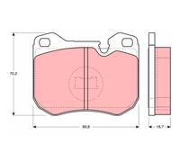 TRW Plaquettes De Frein Avant Kit Per Porsche 924 928 944 2 Ans