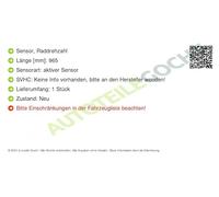 TRW Sensore, N° giri ruota GBS139