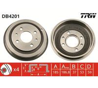 TRW Tamburo freno DB4201 posteriore per FIAT Cinquecento/Seicento