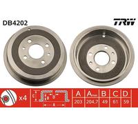 Tamburo freno TRW DB4202