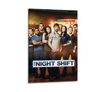 TRWHRYERYRH The Night Shift - Poster decorativo da parete su tela, stile vintage, per soggiorno e camera da letto, 30 x 45 cm, con cornice