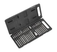 Trx-Star/Esagonale/Scanalate Punta Set 40pc 1cm & 1.3cmSq Disk S0982 Sealey New