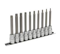 Trx-Star Presa Set di Punte 10pc 1cmSq Guida 100mm AK6236 Sealey Nuovo