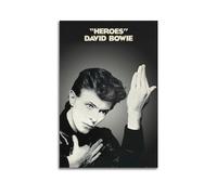 TRXU David Bowie HEROES - Poster con copertina di album musicali, per camera da letto, poster estetico, decorazione artistica da parete, su tela, per soggiorno e camera da letto, 50 x 75 cm, senza