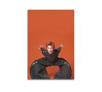 TRXU David Bowie - Poster con copertina di album, poster musicali per camera da letto, poster estetici, decorazione artistica da parete su tela, per soggiorno e camera da letto, 40 x 60 cm, senza