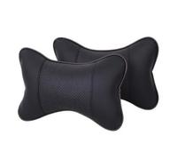 Tryagat 2X Cuscino Cervicale per Auto per Ford Fiesta ST-Line 2017-23 | Supporto Cervicalo Ergonomico Pelle Traforata Traspirante Fascia Elastica Zip Nascosta Morbida Imbottitura Sollievo.