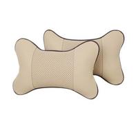 Tryagat 2X Cuscino Cervicale per Auto per Ford Transit Custom 23-25 | Supporto Cervicalo Ergonomico Pelle Traforata Traspirante Fascia Elastica Zip Nascosta Morbida Imbottitura Sollievo.