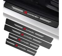 Tryagat 4 Pezzi Protezione Battitacco per Citroen C2 C3 C4 C5 C6 C8 XSARA C-Quatre C-Elys é Xenia, Adesivo Soglia Porta Fibra di Carbonio AntiGraffio Paracolpi Sottoporta