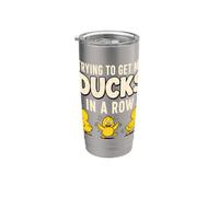 Trying to Get My Ducks in A Row Funny Teacher Back to School Bicchiere termico in acciaio inox doppia parete