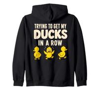 Trying to Get My Ducks in A Row Funny Teacher Back to School Felpa con Cappuccio