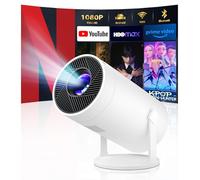 TryLand Mini proiettore con WiFi e Bluetooth, supporto 4K, proiettore portatile da esterno, proiettore intelligente con Android, app integrata per camera da letto, home theater, campeggio, giochi