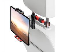 TRYONE Supporto Tablet Poggiatesta Auto, estensibile supporto per tablet per sedile d'auto per iPad/Samsung Galaxy Tab/Amazon Kindle Fire HD/Altri ecc di 4,7-10,5 pollici (Rosso)