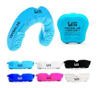 TrySalar Paradenti per boxe, uomini, adulti, giovani, ragazzi, modellabili, rughby, sport, slim fit, con scatola, MMA, hockey, basket, muay thai, calcio (<11 anni), blu