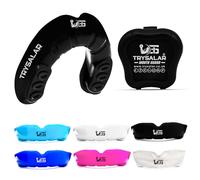 TrySalar Paradenti per boxe, uomini, adulti, ragazzi, modellabili, rughby, sport, slim fit, con scatola, MMA, hockey, basket, Muay Thai, calcio (<11 anni), colore: nero