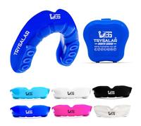 TrySalar Paradenti per boxe, uomini, adulti, ragazzi, modellabili, rughby, sport, slim fit, con scatola, MMA, hockey, basket, muay thai, calcio (<11 anni), blu