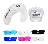 TrySalar Paradenti per pugilato, da uomo, adulti, ragazzi, modellabili, rughby, sport, slim fit, con scatola, MMA, hockey, basket, Muay Thai, calcio (<11 anni), trasparente)