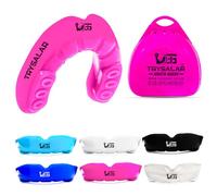TrySalar Paradenti per pugilato, da uomo, adulto, giovane, junior, modellabile, rughby, sportivo, slim fit, con scatola, per MMA, hockey, basket, muay thai, calcio (dai 12 anni in su, rosa)