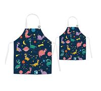 TRYTUTRY Grembiuli con tasca per bambini e adulti, regolabile con fibbia per il collo, per artisti, chef cottura, multicolore, Adult: 60x70cm/23.7x27.6inches, Child: 45x52cm/17.7x20.5inches