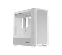 TRYX FLOVA Custodia per PC Mid-Tower ATX bianca in vetro temperato traspirante realizzata in tessuto ATX Ventola a flusso incrociato silenziosa Tre modalità di velocità Case per computer Supporto