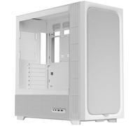TRYX FLOVA F50 ATX Midi-Tower PC Case Bianco |High-Airflow Silent Gaming Case, 420 mm GPU, 360 mm, USB-C 3.2, pannello laterale in vetro temperato e rivestimento in tessuto