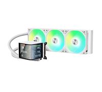TRYX Panorama 360 ARGB Bianco - Dissipatore AIO a Liquido da 360 mm | Schermo Curvo AMOLED da 6,5" con Effetto 3D Anamorfico - TDP da 320 W - Ventole ARGB Magnetiche - Compatibile con CPU Intel e AMD
