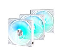 TRYX ROTA SL ARGB 120 Bianco - Ventola RGB PWM da 120mm per case PC e radiatori, confezione da 3 ventole a catena con cavo di collegamento magnetico