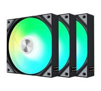 TRYX ROTA SL ARGB 120 Lama Inversa Nera - Ventola RGB PWM da 120mm in confezione da 3 per case PC e radiatori, collegamento a catena con cavo magnetico