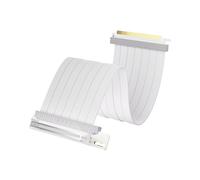 TRYX String PCIE 5.0 x 16 Bianco Riser Cable 300mm 128GB/s Scheda Grafica Verticale/GPU Supporto PCIE 4.0 Flessibile perdita di segnale quasi zero con EMI Shield per RTX 4090/5070/5080/5090RX 9070XT