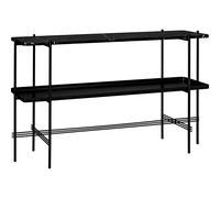 TS Consolle H72 cm con 2 Ripiani e Vassoio Nero/ Marmo Nero Marquina