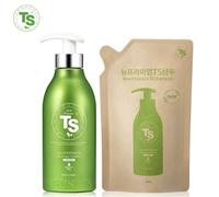 TS New Premium Shampoo 500 ml + ricarica 500 ml cura del cuoio capelluto anti...