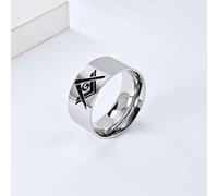 TS TAC-SKY Anelli Massonici Scandinavi d'Epoca Anelli Gioielli da Mano per Uomo E Donna Gioielli da Mano Regalo per Le Vacanze con Sacchetto Regalo (Color : Style 1, Size : 7)