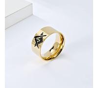 TS TAC-SKY Anelli Massonici Scandinavi d'Epoca Anelli Gioielli da Mano per Uomo E Donna Gioielli da Mano Regalo per Le Vacanze con Sacchetto Regalo (Color : Style 2, Size : 12)