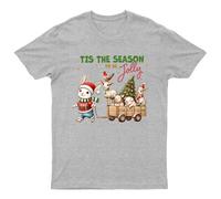Ts The Season To Be Jolly Christmas Animals Holidays Maglietta grafica da...