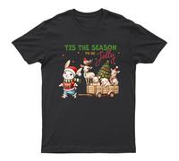 Ts The Season To Be Jolly Christmas Animals Holidays Maglietta grafica da...
