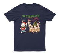 Ts The Season To Be Jolly Christmas Animals Holidays Maglietta grafica da...