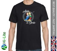TS121 2 Tempi T-Shirt Nera Manica Corta Round Neck Hi-Lite