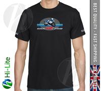 TS72 Suzuki GSXR750F 1985 T-Shirt Nero Blu Slabside Gsxr Logo Gixxer -maglia 750